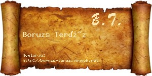 Boruzs Teréz névjegykártya