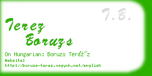 terez boruzs business card